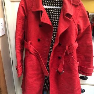 Red Marc jacobs trench coat